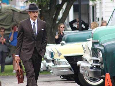James Franco on set