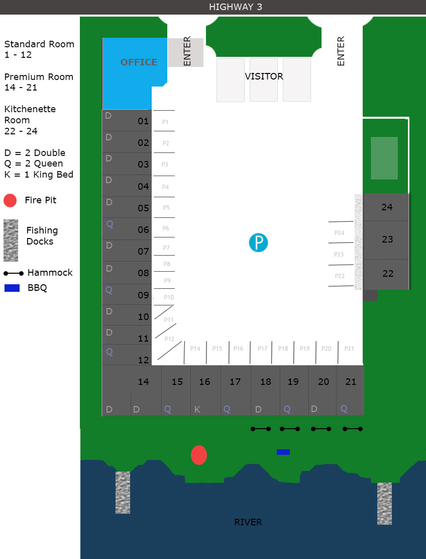 Riverview Motel building map